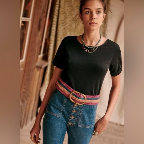 NWOT Sezane Dorian open-back top, sold out, black, small, never worn - Picture 2 of 3